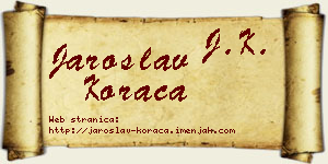 Jaroslav Koraca vizit kartica